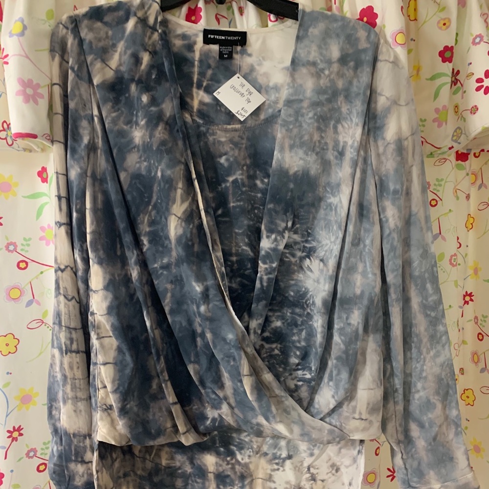 FifteenTwenty Tie Dye Crossover Top
